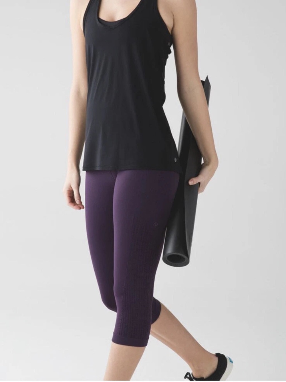 LULULEMON Flow And Go Crop Leggings Deep Zinfandel Dark Purple 9331 - Picture 1 of 7